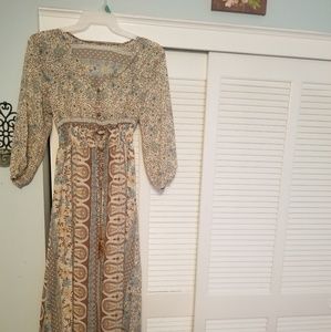 Women's sheer boho style dress